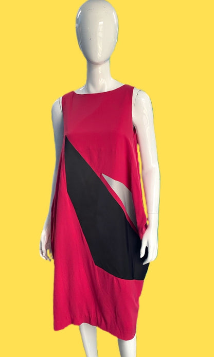 Issey Miyake Geometric appliqué Shift Dress