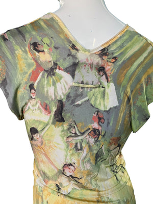 Jean Paul Gaultier SS2004 Degas ballerina print tunic top