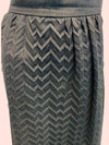Romeo Gigli Chevron Pleated Wool High Waisted Skirt