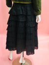 1990’s Anna Molinari Cotton Tiered Peasant Maxi Skirt