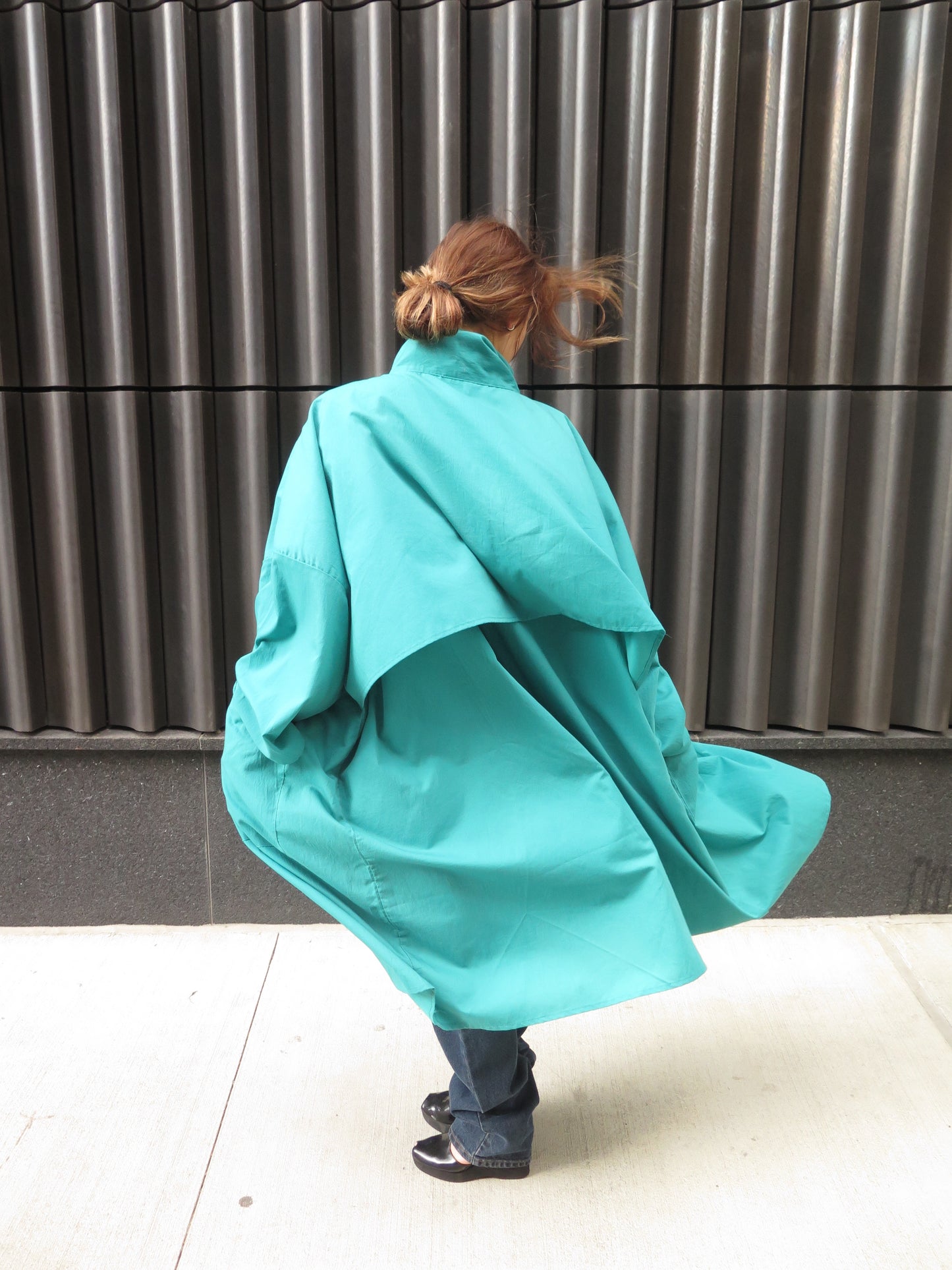 1980’s Avant Garde High Collar Jade Duster