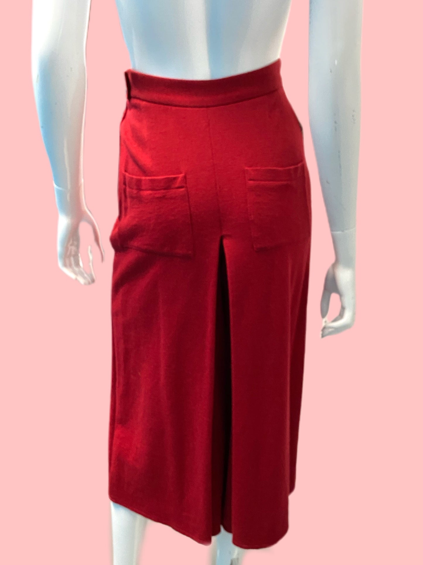 1970’s Sonia Rykiel Ruby Knit Wool Culottes