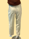 1980’s Mary Ann Reativo Ivory Pleated Silk Trousers