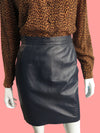 Ungaro Parallel Blueberry Leather Mini Skirt