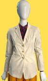 Kenzo Ivory Floral Jacquard 3 Button Jacket