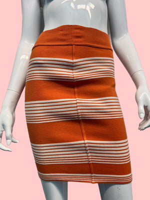1990’s Alaia Striped knit Mini Skirt