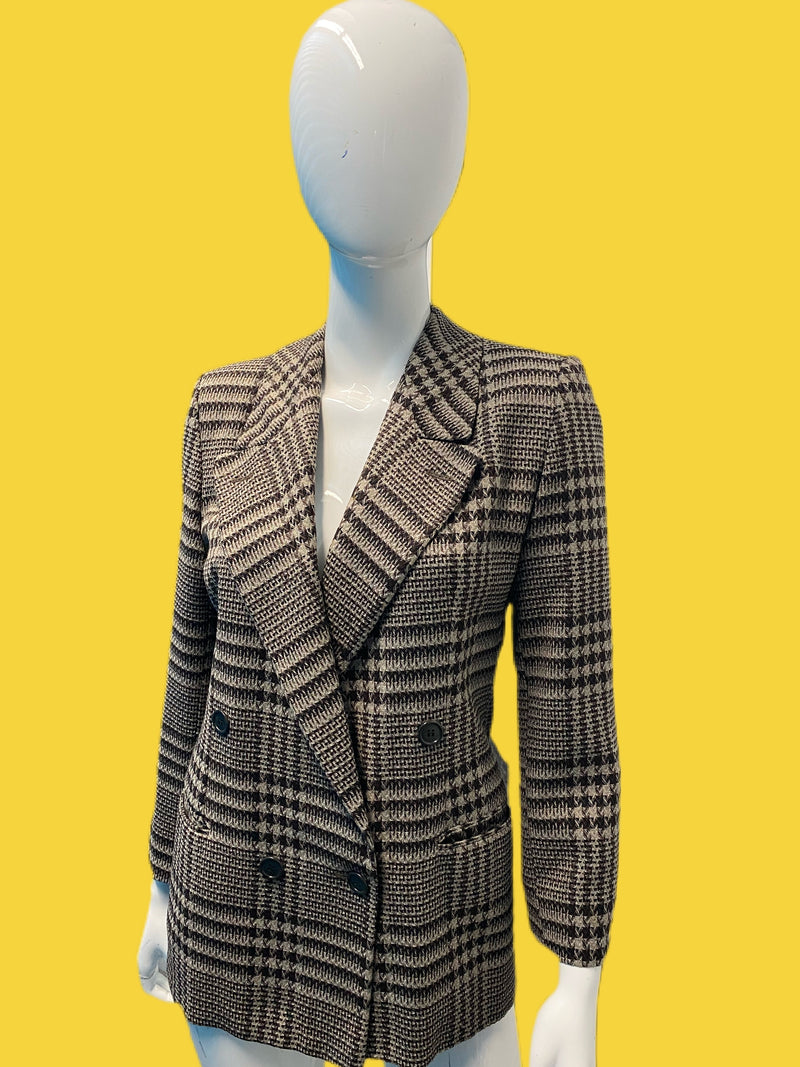1980’s Giorgio Armani Wool Check Double Breasted Jacket