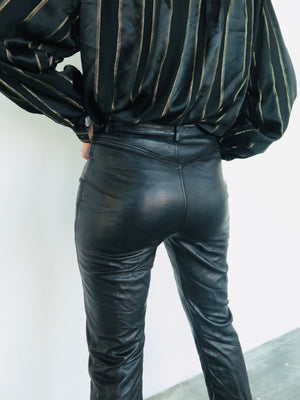 1990’s Buttery Black Leather Pants