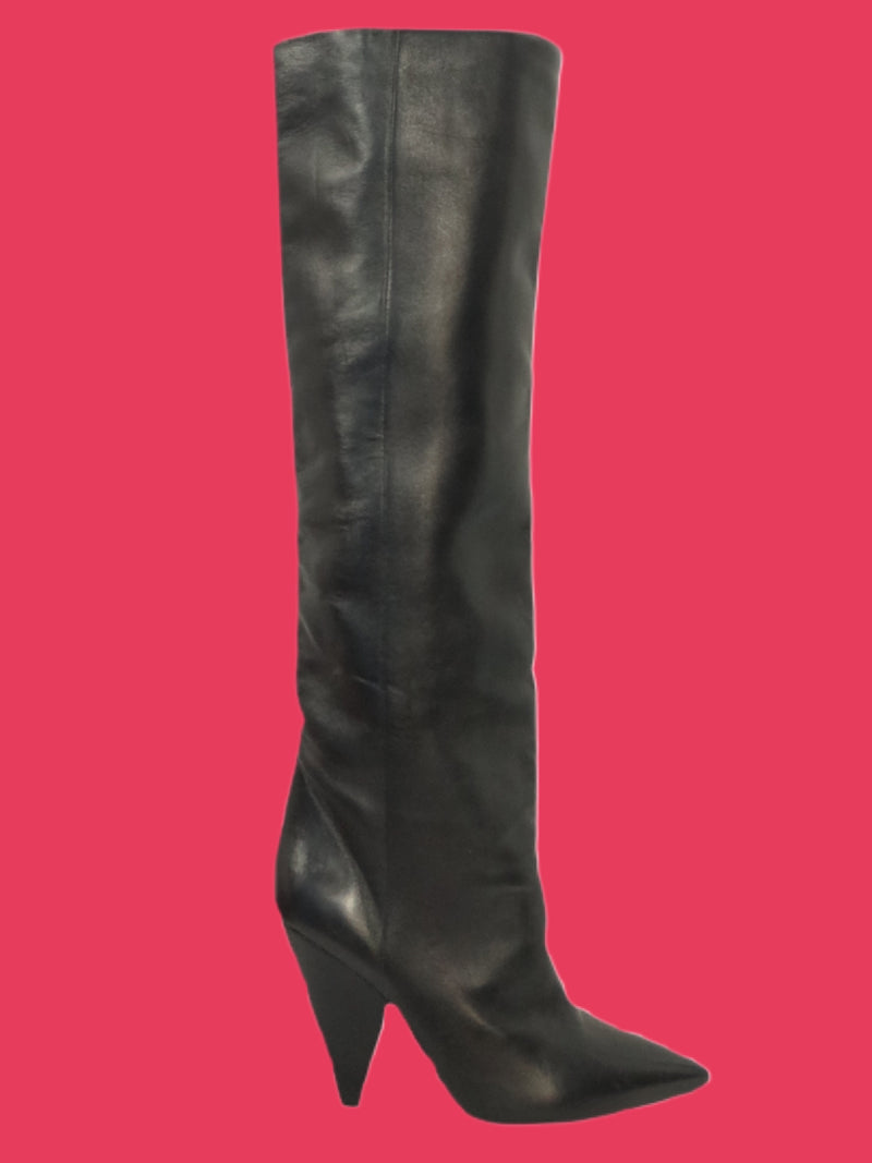Isabel Marant Knee High Tall Black Boots Sz 38