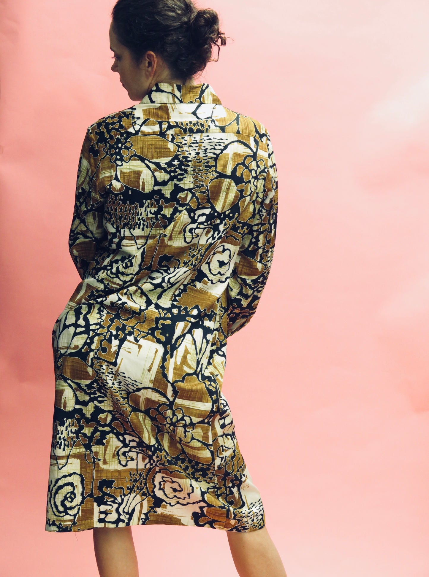 1970’s Lanvin Graphic Flora Tunic Dress