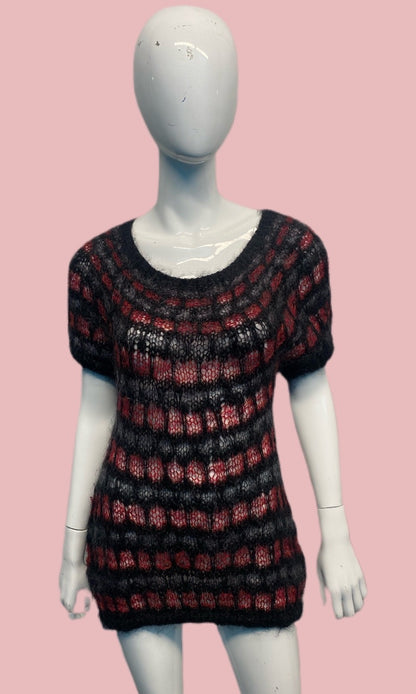 Junya Watanabe x Comme Des Garçons spiderweb Mohair Tunic Sweater