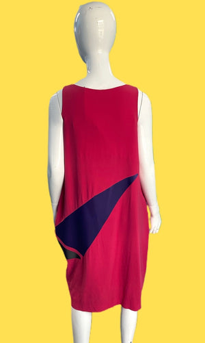 Issey Miyake Geometric appliqué Shift Dress