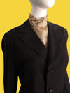 Yohji Yamamoto Noir + Sheer Panel Cotton Tuxedo Jacket