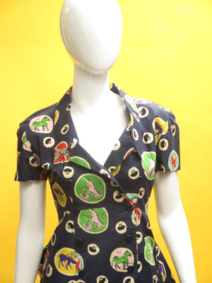 1980’s Karl Lagerfeld Safari Print Dress