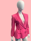 90’s Claude Montana Hot Pink Double Breasted Blazer