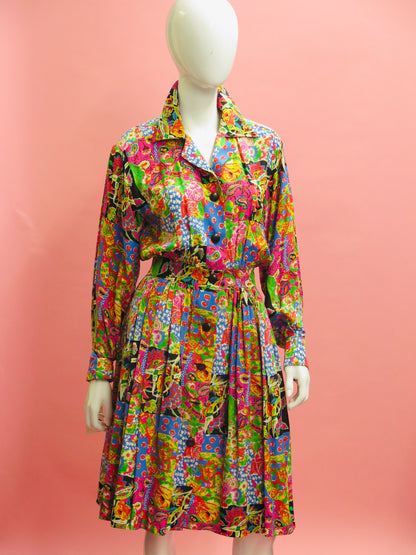 1980’s Nina Ricci Floral Blouson Dress