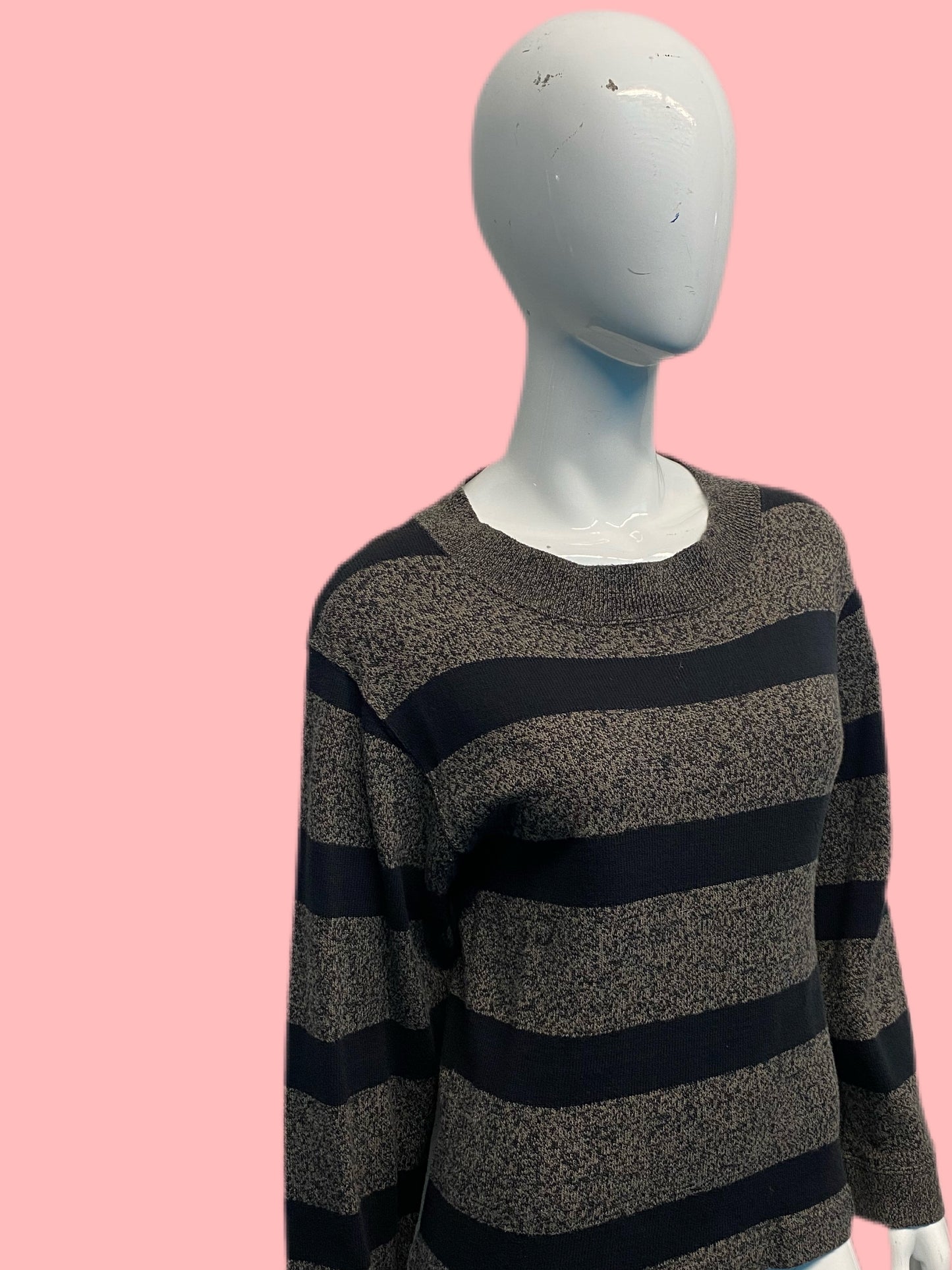 Plantation x Issey Miyake Striped Melange Pullover