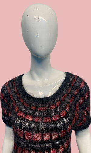 Junya Watanabe x Comme Des Garçons spiderweb Mohair Tunic Sweater